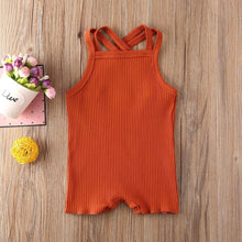Load image into Gallery viewer, Luxury Modern Baby Kids Boy and Girl Infant Romper Jumpsuit Cotton Outfits Set Ribbed Solid Clothes For Kids
