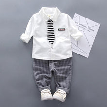 Load image into Gallery viewer, Newborn Baby Boys Clothes Formal Party Clothing Sets Tie Shirt and Pants Outfits Set 0-4 Year For Boys In Modern Style