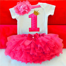 Load image into Gallery viewer, New 1st Birthday Tutu Baby Infant Christening Cake Dresses for Party Kids 1 Year Baby Girl For Birthday Party