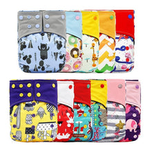 Load image into Gallery viewer, Baby Cloth Diaper Reusable Adjustable Pocket Nappy Cover Fit All Diaper Reusable Nappies Cotton In Modern Trend Printed Design For Unlimited Uses