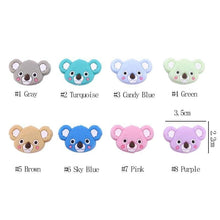 Load image into Gallery viewer, 5PCS/SET Silicone Animal Beads BPA Free Baby Teething Beads Toy For Pacifier Clips New Born Silicone Rodent Tiny Rod Baby Teether For Baby Kids