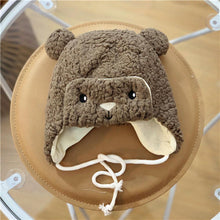 Load image into Gallery viewer, Modern Elegant Baby Boy Girl Warm Earmuffs Hat Wool Winter Ski Cap Winter Plush Cartoon Hat For Boys and Girls Kids