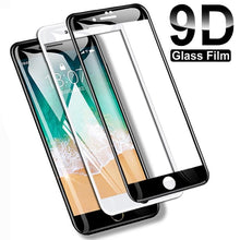 Load image into Gallery viewer, 9d Full Cover Tempered Glass For Iphone 8 7 6 6s Plus 5 5s Se 2020 Screen Protector On Iphone 11 Pro Xs Max X Xr Protective Film Rounded Edge Glass Screen Protector Tempered Glass For Iphone
