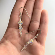 Load image into Gallery viewer, 925 Sterling Icicle Drop Earrings Created with Crystals