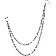 Load image into Gallery viewer, Handcrafted Black Anodized Double Sweep Ear to Nose Chain