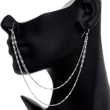 Load image into Gallery viewer, Handcrafted 18G Double Sweep Ear to Nose Chain