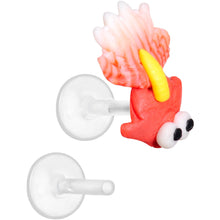 Load image into Gallery viewer, Handcrafted 1/4 5/16 Bioplast Goldfish Push In Cartilage Earring