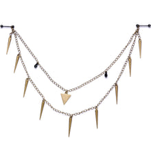 Load image into Gallery viewer, Handcrafted Warrior Drop Nipple Chain Created with Crystal