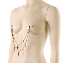 Load image into Gallery viewer, Handcrafted Warrior Drop Nipple Chain Created with Crystal