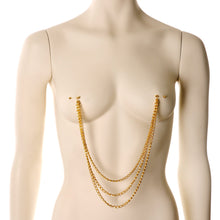 Load image into Gallery viewer, 5/8 Handcrafted Electro Plated Triple Threat Dangle Nipple Chain