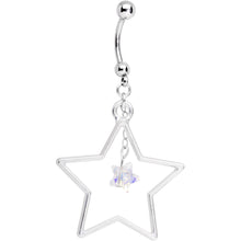 Load image into Gallery viewer, Handmade Starlight Dangle Belly Ring Created with Crystals