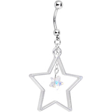 Load image into Gallery viewer, Handmade Starlight Dangle Belly Ring Created with Crystals