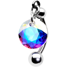 Load image into Gallery viewer, Aurora Drop Top Mount Belly Ring Created with Crystals