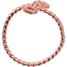 Load image into Gallery viewer, Handcrafted Rose Gold Filled Twisted Curved Coiled Toe Ring