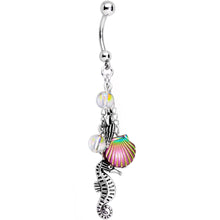 Load image into Gallery viewer, Handmade Ocean Joy Dangle Belly Ring Created with Crystals