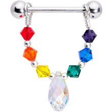 Load image into Gallery viewer, Handmade Gay Pride Nipple Shield Set Created with Crystals