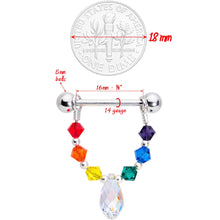 Load image into Gallery viewer, Handmade Gay Pride Nipple Shield Set Created with Crystals