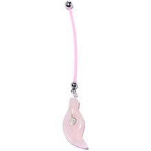 Load image into Gallery viewer, Handcrafted Natural Rose Flower Quartz Leaf Dangle Pregnancy Belly Ring