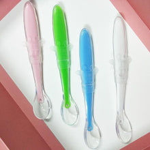 Load image into Gallery viewer, Baby Full Silicone Soft Training Spoon Children Tableware Perfect Gift For Parents Baby Boys Or Girls Unique Design