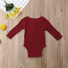 Load image into Gallery viewer, Newborn Infant Baby Girl Boy Ribbed Bodysuit Ruffle Long Sleeve One-Pieces Solid Jumpsuit Outfits For Girls