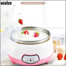 Load image into Gallery viewer, XEOLEO Yogurt Maker Mini Automatic Yogurt Machine Household DIY Yogurt Tools Kitchen Appliances Stainless Steel Tank Pink 220V