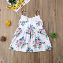 Load image into Gallery viewer, Luxury Handmade Summer Toddler Baby Girls Dress Flower Sleeveless V Neck Party Dress For Girls In Elegant Summer Design