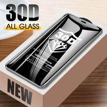 Load image into Gallery viewer, 30D Full Cover Protective Glass On For iPhone 11 12 13 14Pro MAX Screen Protector For iPhone11 12 X XR XS MAX 7 8 Tempered Glass 9H Full Coverage Screen Tempered Glass Protector Guard for iPhone