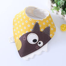 Load image into Gallery viewer, Baby Bibs Waterproof Triangle Cotton Cartoon Child Dribble Bibs Newborn Absorbent Cloth Bib for Kids in Cat Design