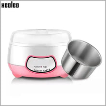 Load image into Gallery viewer, XEOLEO Yogurt Maker Mini Automatic Yogurt Machine Household DIY Yogurt Tools Kitchen Appliances Stainless Steel Tank Pink 220V