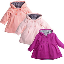 Load image into Gallery viewer, NEW 2020 Modern Toddler Baby Girls Warm Fall Coat Hooded Newborn Infant Girls Cute Princess Jacket Long Sleeve In Elegant Design
