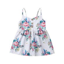 Load image into Gallery viewer, Toddler Baby Girls Flower Dress with Sleeveless V Neck dress for Party Holiday Beach Day For Girls