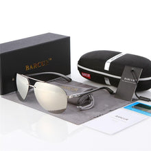 Load image into Gallery viewer, Luxury Aluminium Magnesium Men's Sports Driving Polarized Sunglasses With Stanless Steel Frame Ultra Light Men Glasses In Aviation Pilot Style With UV400 Protection