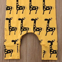 Load image into Gallery viewer, Cute Newborn Baby Boy Girl Sleeveless Cartoon Animal Cotton Romper Jumpsuit Outfits With Giraffe Design