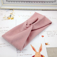 Load image into Gallery viewer, Handmade Modern Baby Headband Soft Elastic Cotton Baby Hat Solid Color Kids Cap Bonnet Knit Girls Hats Hairband Baby Accessories For Mother & Daughter