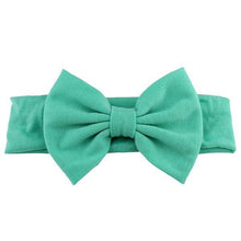 Load image into Gallery viewer, Cotton Elastic Newborn Baby Girls Solid Color Headband Bowknot Hair Band Children Infant Headband Bow for kids