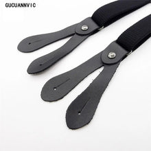 Load image into Gallery viewer, Fashion Men's Suspender 2cm Wide Black Men Suspenders Pants 6 Button Y Back Suspenders Women's Pants Wedding Braces Man