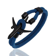 Load image into Gallery viewer, Airport Fashion Men Women Airplane Anchor Bracelets Charm Rope Chain Paracord Aviation Life Jewelry Design
