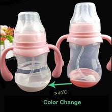 Load image into Gallery viewer, Baby Safe Plastic BPA Free Anti-colic Baby Milk Water Juice Bottle with Straw for Infant Feeding For Kids