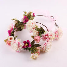 Load image into Gallery viewer, Modern Flower Headband Newborn Matching Flower Crown for Mother Kids Hair Band Accessories