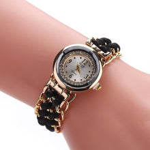 Load image into Gallery viewer, Women Handmade Bracelet Watches Rope Beads Knitting Adjustable Wristwatches Gift For Women and Lady and Girls