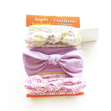 Load image into Gallery viewer, 3PCS Set Baby Headband Girls Hair Accessories Cotton Rabbit Ear Turban Bow Elastic Hairband For Baby Girls