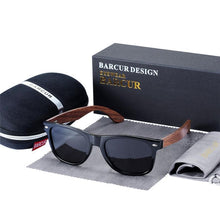 Load image into Gallery viewer, High Quality Bamboo Handmade Walnut Sunglasses For Men and Women with Anti-Reflect Mirror Sunglasses With UV400 Protection