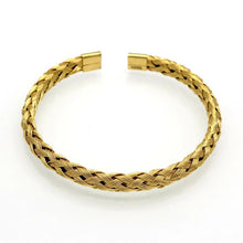 Load image into Gallery viewer, New Arrival Fashion Cuff Bangles Jewelry Women's Stainless Steel Weave Simple Style Gold Colour Bracelets For Women Jewelry
