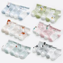 Load image into Gallery viewer, 5 Pairs Infant Mesh Thin Cotton Socks For Newborn Baby Girls And Boy Clothes Accessories
