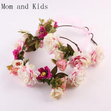 Load image into Gallery viewer, Modern Flower Headband Newborn Matching Flower Crown for Mother Kids Hair Band Accessories