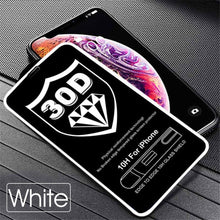 Load image into Gallery viewer, 30D Full Cover Protective Glass On For iPhone 11 12 13 14Pro MAX Screen Protector For iPhone11 12 X XR XS MAX 7 8 Tempered Glass 9H Full Coverage Screen Tempered Glass Protector Guard for iPhone