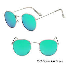 Load image into Gallery viewer, Leon Elegant Unisex Woman and Man Classic Round Sunglasses Designer Glasses Lady Round Luxury Retro Sunglasses With Vintage Mirror Oculos De Sol Gafas