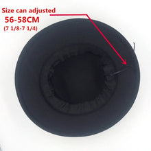 Load image into Gallery viewer, New Fashion Wool Pork Pie Boater Flat Top Hat For Women's Men's Felt Wide Brim Fedora Gambler Hat