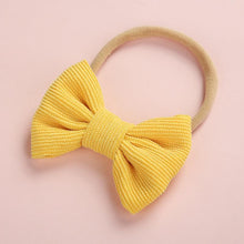 Load image into Gallery viewer, Baby Headband Bow Headbands For Girl Corduroy Head Band Thin Nylon Hairband Newborn Kids Hair Accessories Bow For Kids