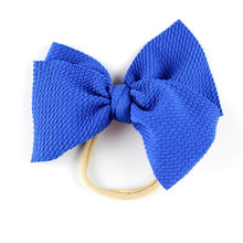Load image into Gallery viewer, Modern New Headband with Messy Bow Baby Girls Hairbows Infant Solid Large Bow Turban Headwrap Newborn Bow For Girls
